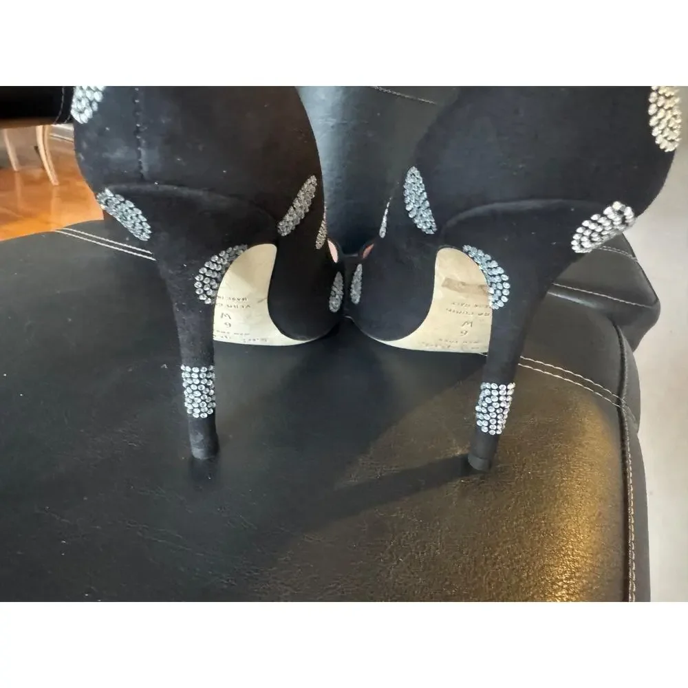 NEW kate spade suede rhinestone polka pump 6 (700